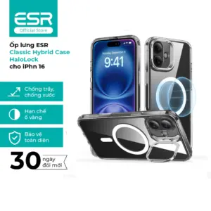 Ốp lưng điện thoại ESR Classic Hybrid Case HaloLock | Có chân đế, hỗ trợ magsafe, Air Guard