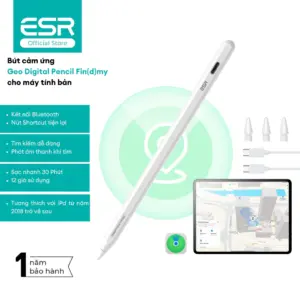 Bút cảm ứng ESR Digital Pencil GEO 6C006 dành cho iPad, tích hợp tính năng định vị, sạc nhanh