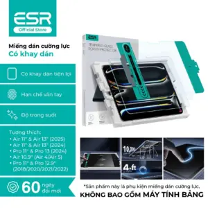 Miếng dán cường lực cho iPad Pro 11 (2024), Air 13 (2024), Pro 12.9 (2018/2020/2021/2022)
