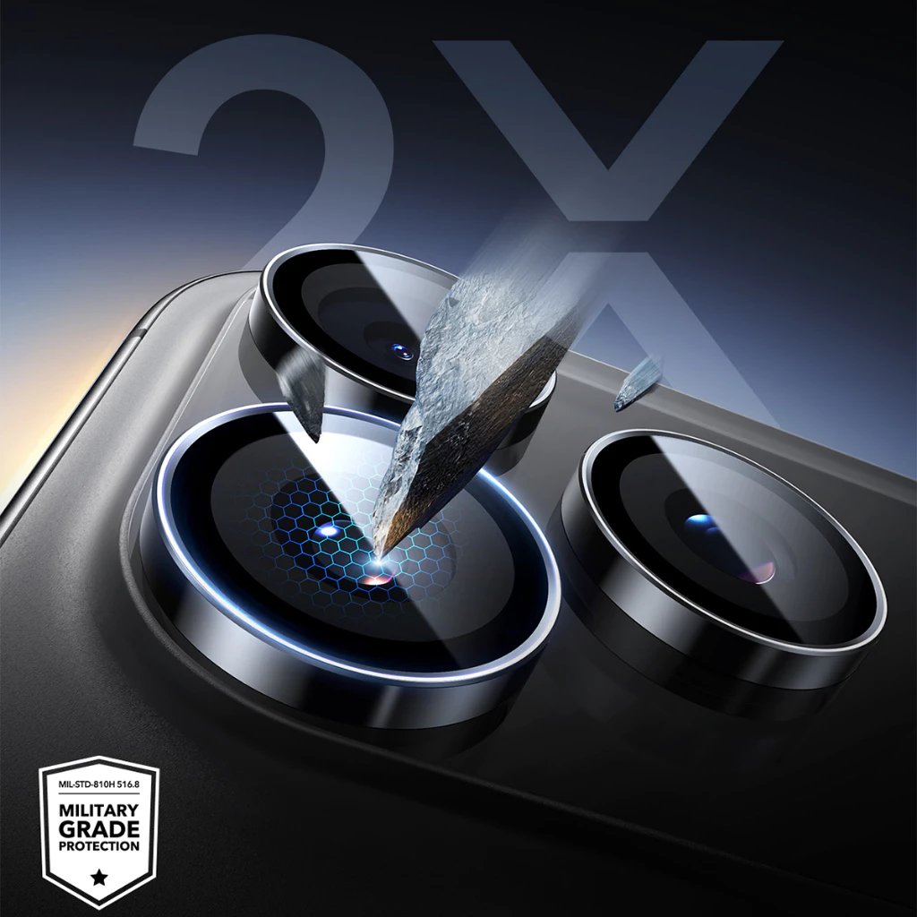 Miếng dán kính cường lực ESR bảo vệ Camera Armorite cho iPhone 14–17 Pro/Pro Max – chống trầy, chống vỡ - Ảnh 6